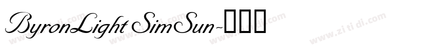 ByronLight SimSun字体转换